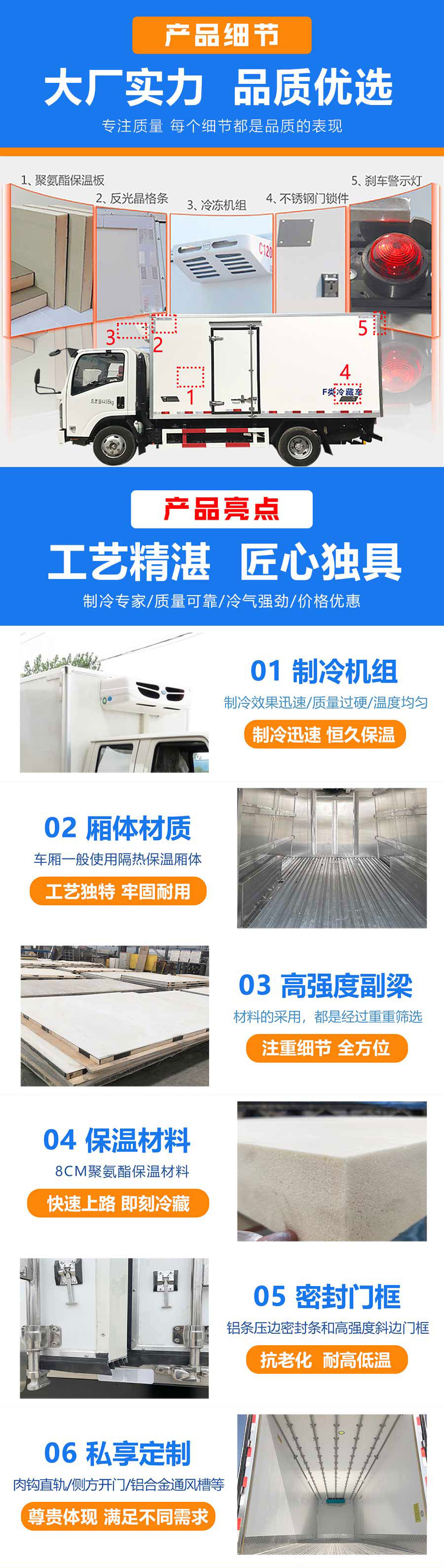 国六 福田欧马可156马力蓝牌冷藏车